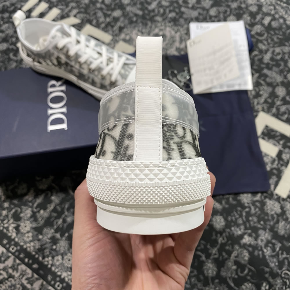 B23 Dior Oblique Shoes White Black Low (10) - www.newkick.vip