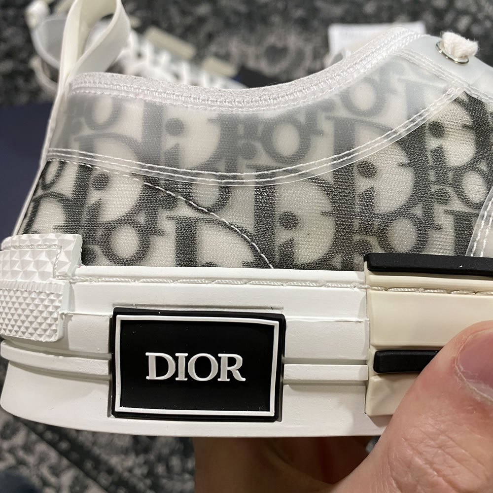 B23 Dior Oblique Shoes White Black Low (11) - www.newkick.vip