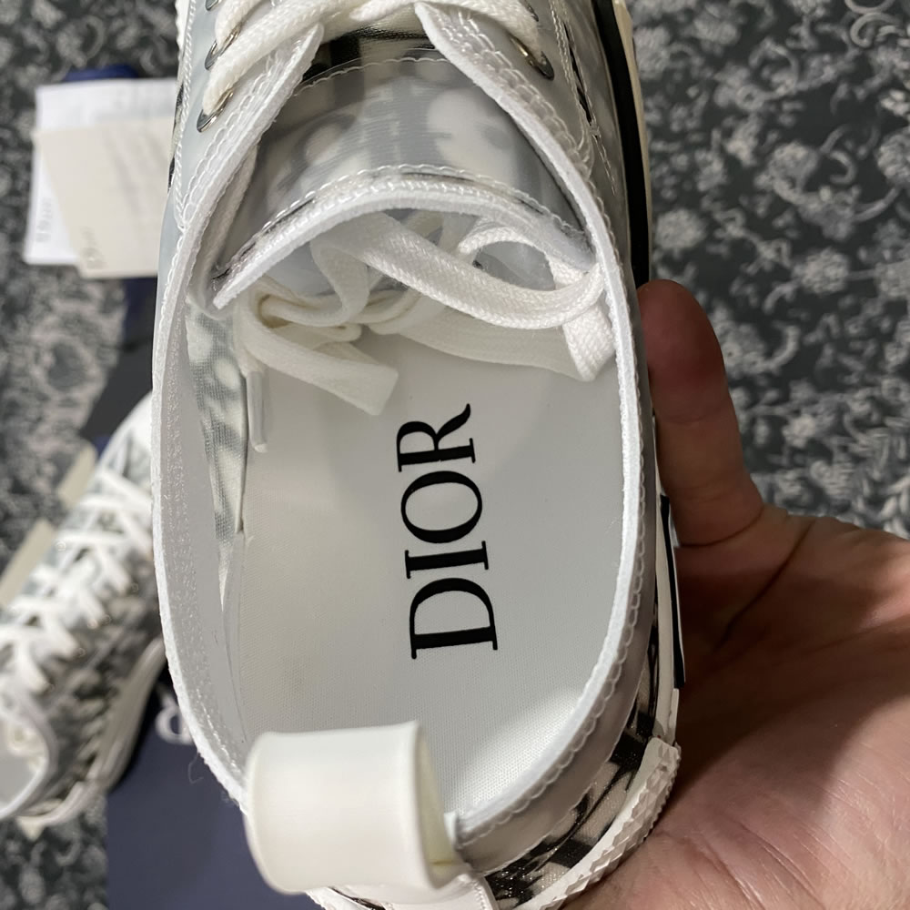 B23 Dior Oblique Shoes White Black Low (12) - www.newkick.vip