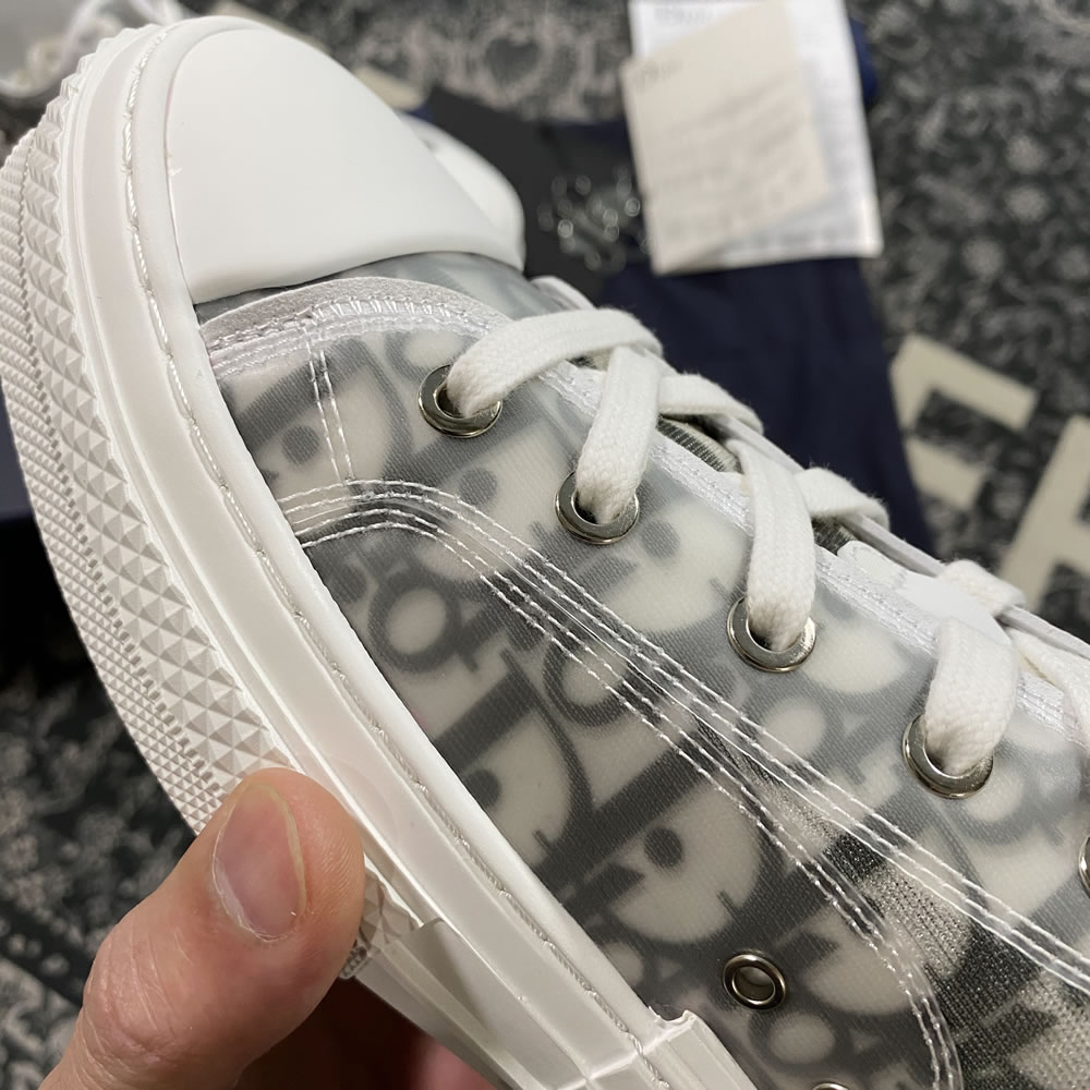 B23 Dior Oblique Shoes White Black Low (13) - www.newkick.vip