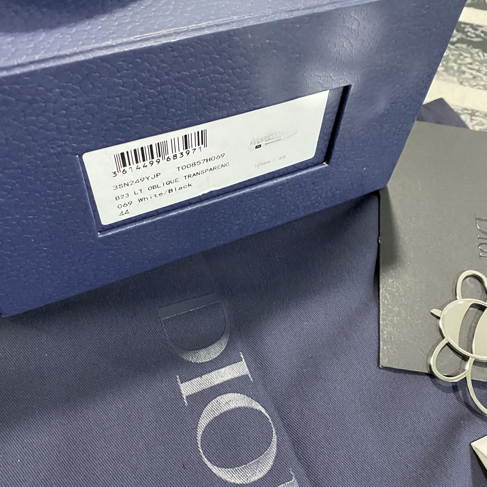 B23 Dior Oblique Shoes White Black Low (18) - www.newkick.vip