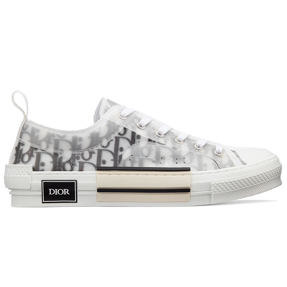 B23 Dior Oblique Shoes White Black Low (2) - www.newkick.vip