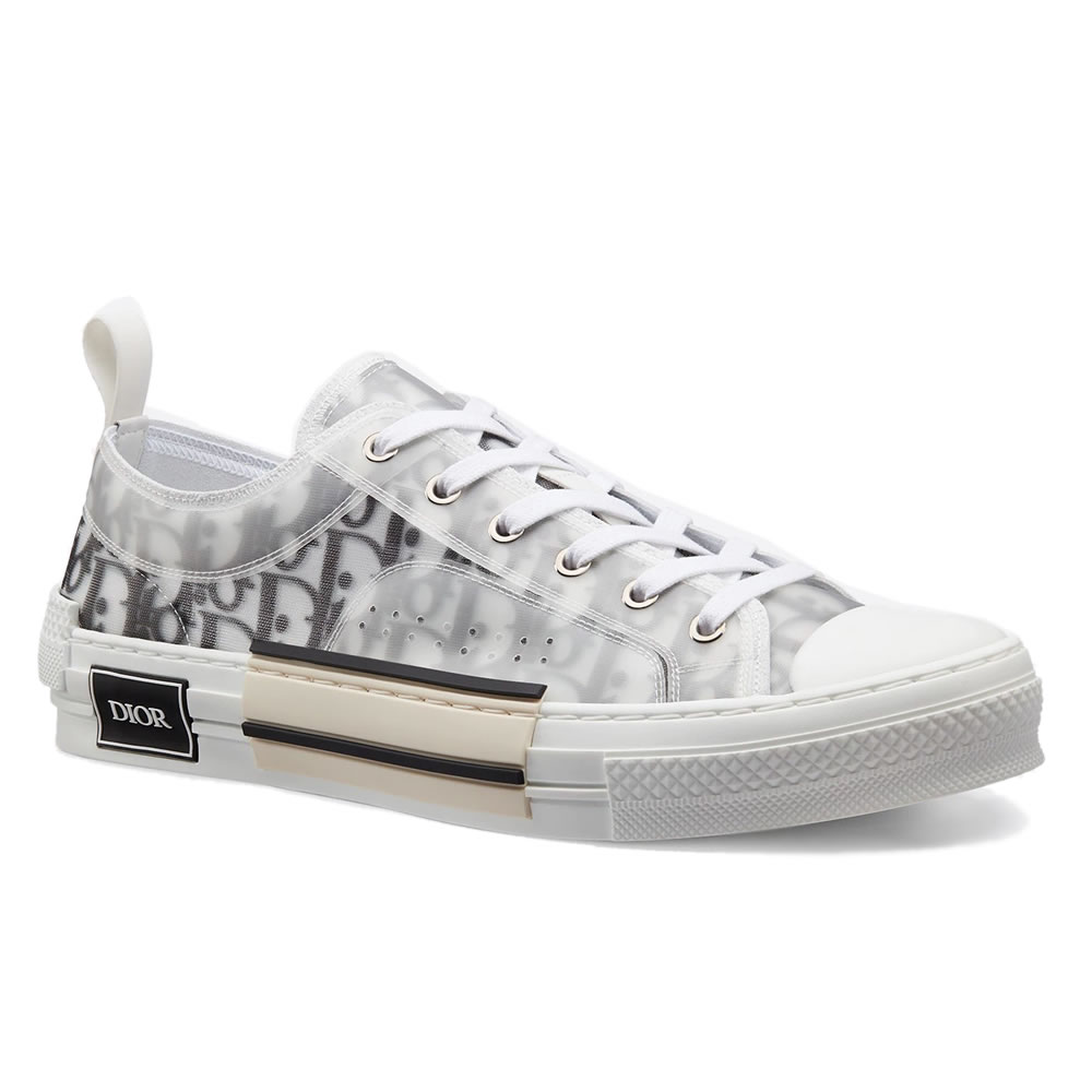 B23 Dior Oblique Shoes White Black Low (3) - www.newkick.vip