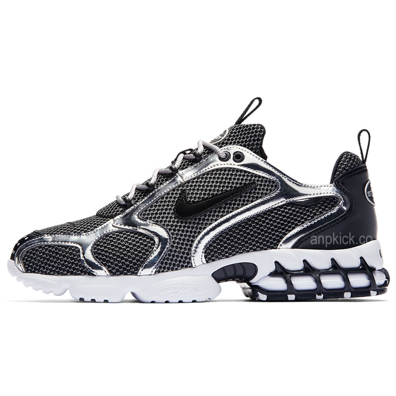 Stussy Nike Air Zoom Spiridon Caged 2 Black Pure Platium Cu1854 001 Release Date (1) - www.newkick.vip