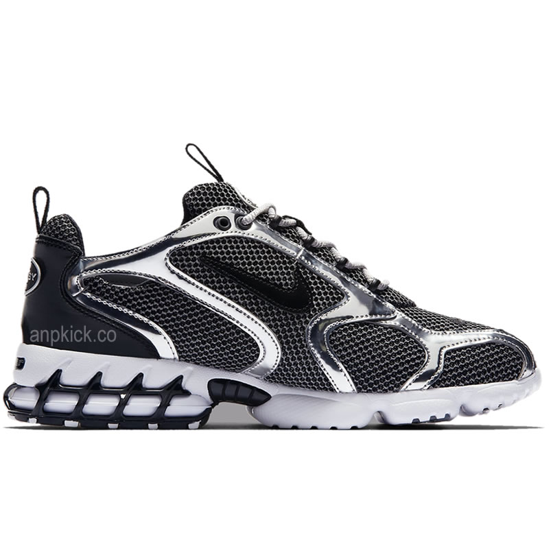 Stussy Nike Air Zoom Spiridon Caged 2 Black Pure Platium Cu1854 001 Release Date (2) - www.newkick.vip