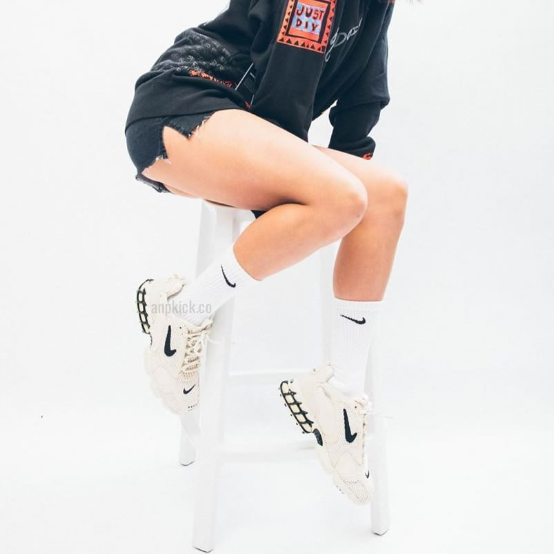 Stussy Nike Air Zoom Spiridon Caged 2 Fossil Cq5486 200 On Feet (3) - www.newkick.vip