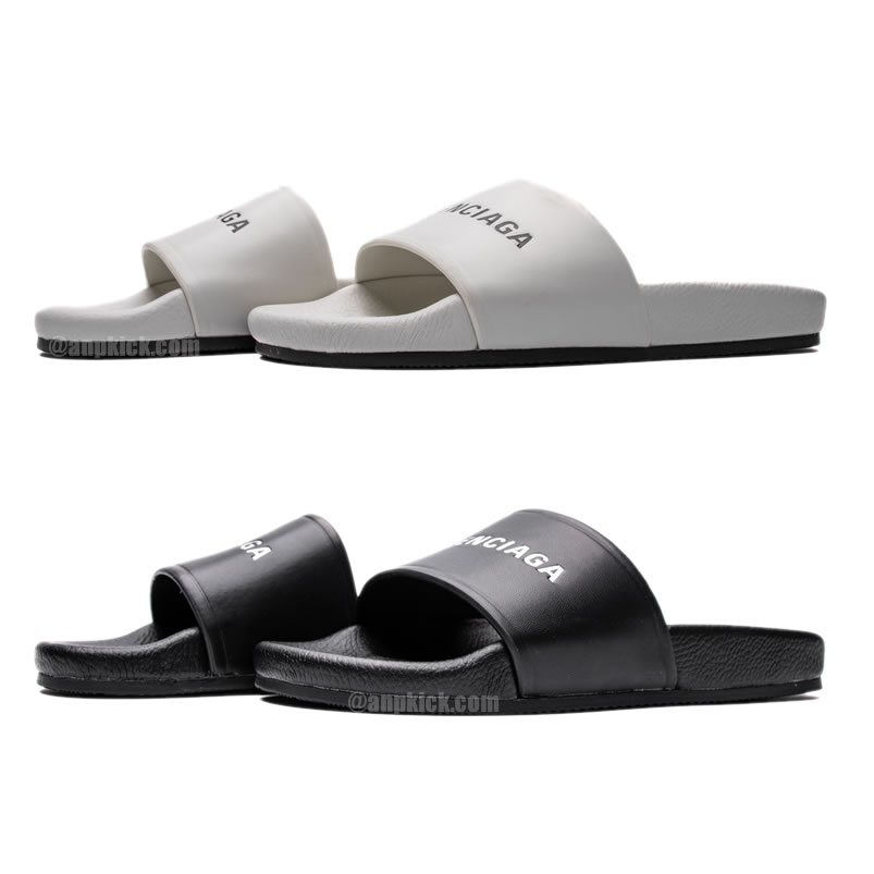 Balenciaga Slippers Dames For Men Women All Black White 506347 Wal00 9061 (0) - www.newkick.vip