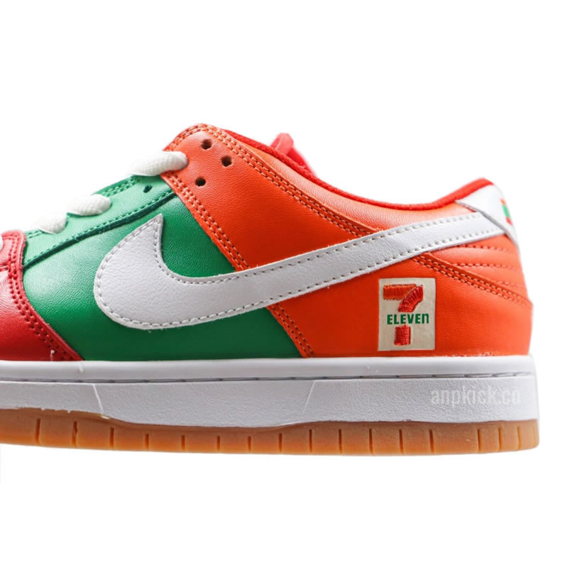 Nike Sb Dunk Low 7 Eleven Red Orange Green Skateboarding Shoes Cz5130 600 (3) - www.newkick.vip