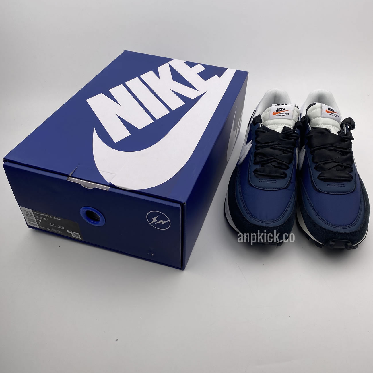 Sacai Fragment Design Nike Lvd Waffle Daybreak Navy Blue Black Bv0073 041 (8) - www.newkick.vip
