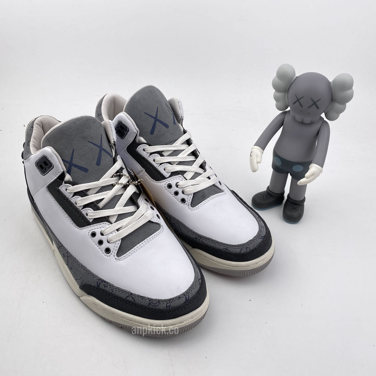 Kaws Air Jordan 3 Fresh Water White Light Grey New Release For Sale (2) - www.newkick.vip