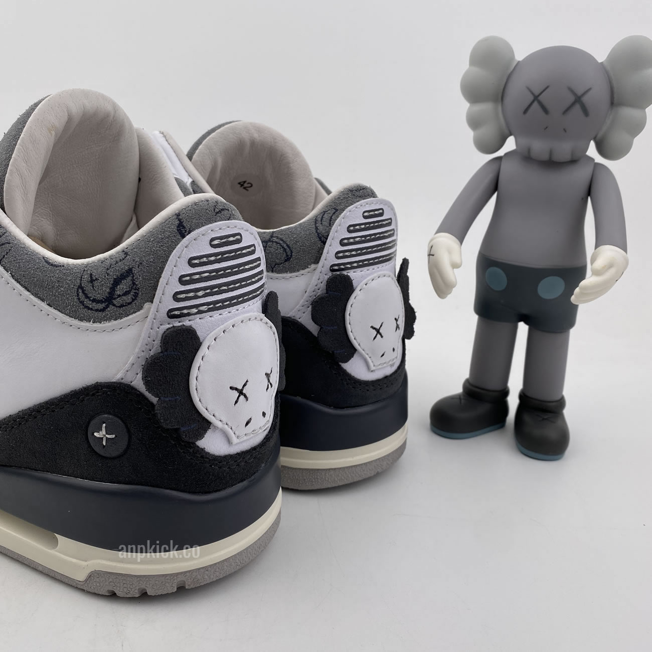 Kaws Air Jordan 3 Fresh Water White Light Grey New Release For Sale (6) - www.newkick.vip