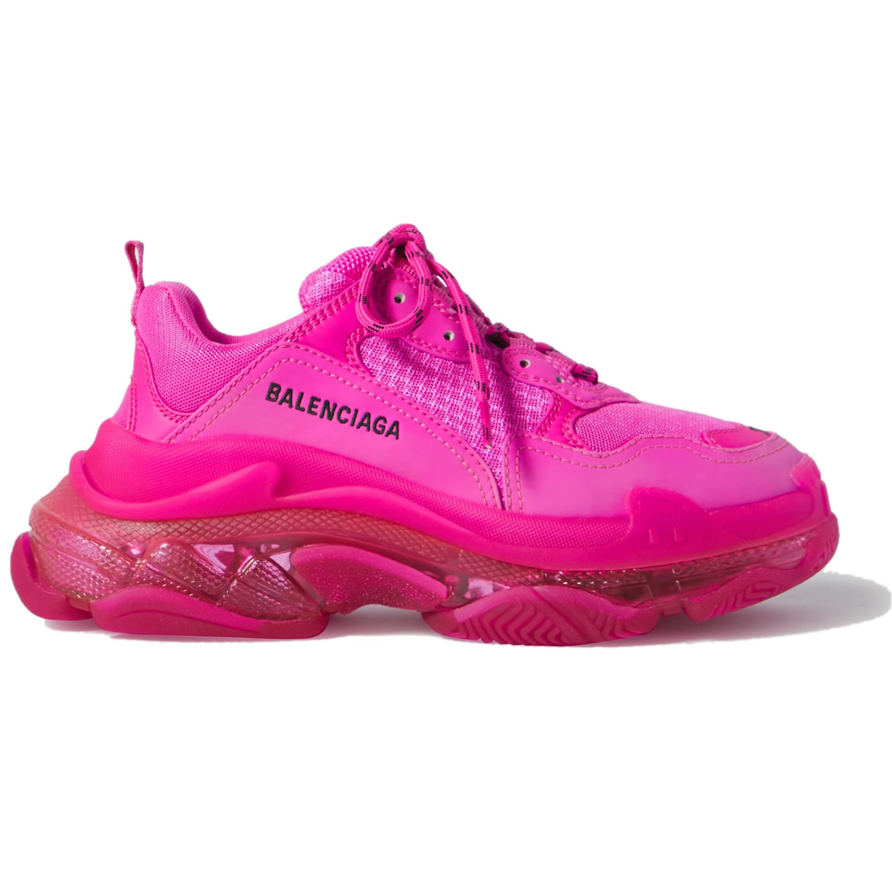 Balenciaga Triple S Pink Clear Sole Logo Embroidered Foam Mesh Sneakers (1) - www.newkick.vip Balenciaga Triple S Pink Clear Sole Logo Embroidered Foam Mesh Sneakers (1) - www.newkick.vip