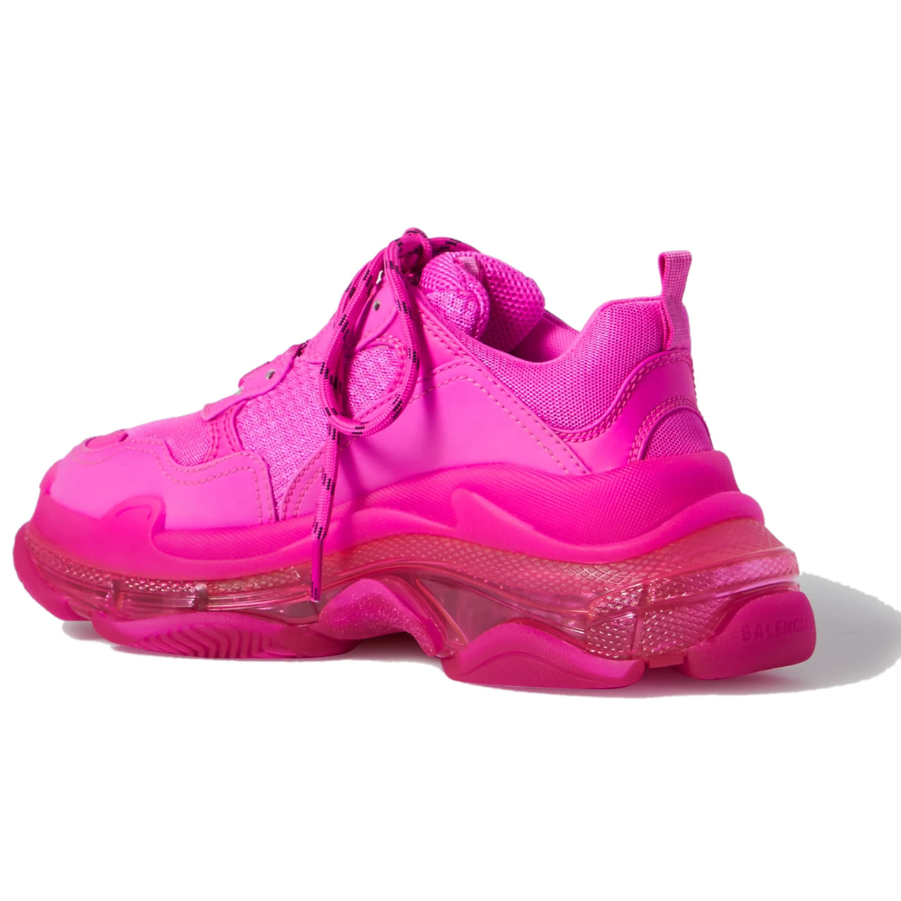 Balenciaga Triple S Pink Clear Sole Logo Embroidered Foam Mesh Sneakers (2) - www.newkick.vip Balenciaga Triple S Pink Clear Sole Logo Embroidered Foam Mesh Sneakers (2) - www.newkick.vip