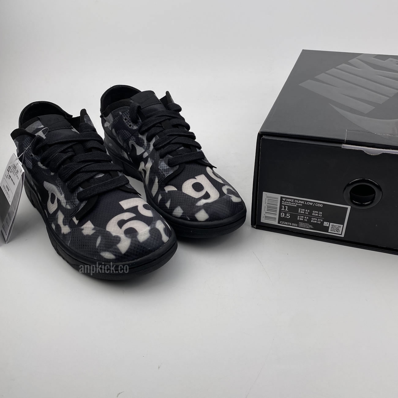 Comme Des Garcons Cdg Nike Dunk Low Black Cz2675 001 (12) - www.newkick.vip