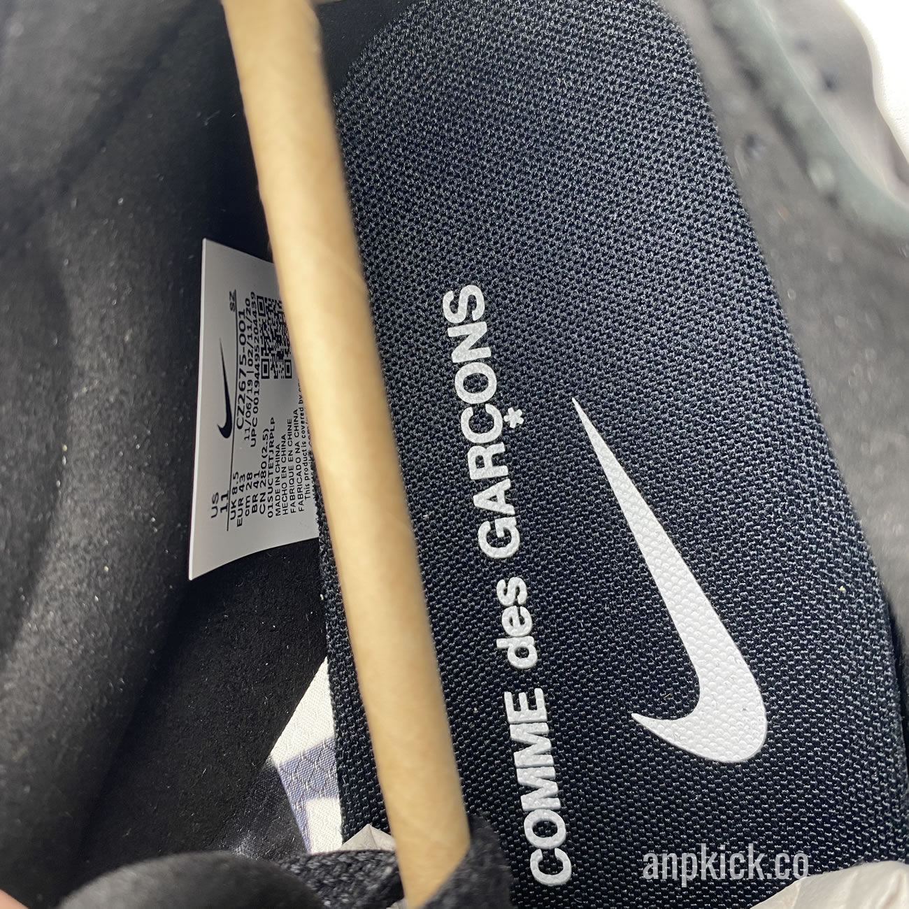 Comme Des Garcons Cdg Nike Dunk Low Black Cz2675 001 (8) - www.newkick.vip