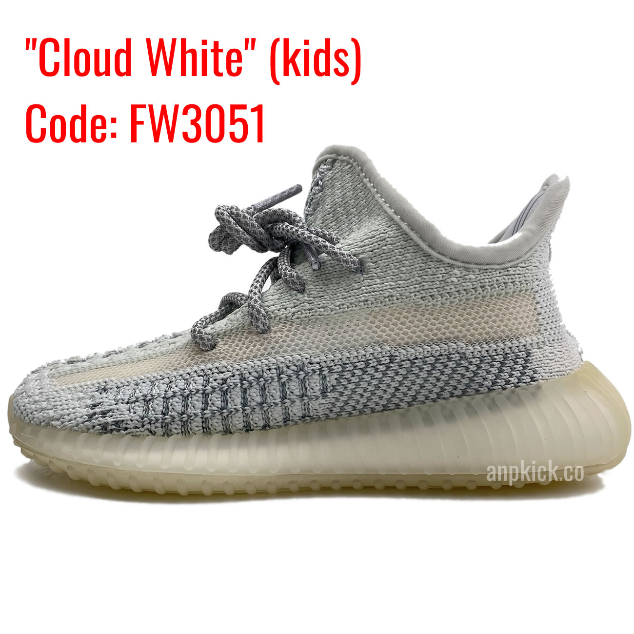 Kids Cloud White Fw3051 - www.newkick.vip