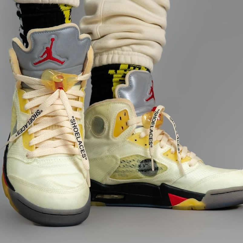 Off White Air Jordan 5 Sail New Release Date On Feet Dh8565 100 (2) - www.newkick.vip