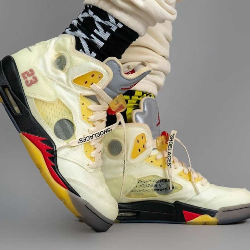 Off White Air Jordan 5 Sail New Release Date On Feet Dh8565 100 (3) - www.newkick.vip