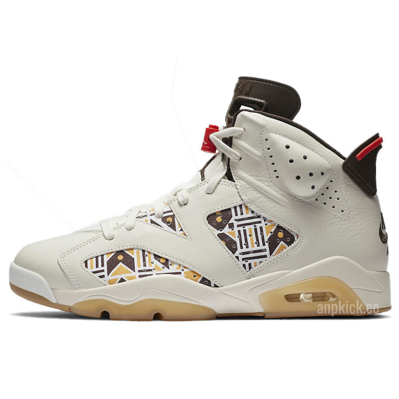 Air Jordan 6 Retro Quai 54 2020 Sail Baroque Brown Cz4152 100 (1) - www.newkick.vip