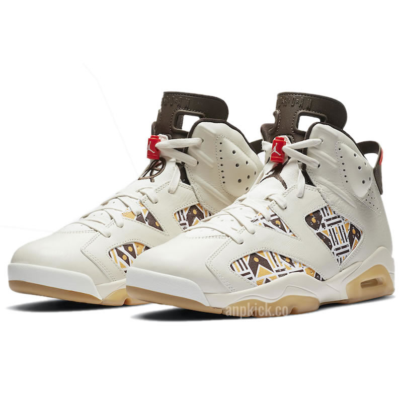 Air Jordan 6 Retro Quai 54 2020 Sail Baroque Brown Cz4152 100 (3) - www.newkick.vip