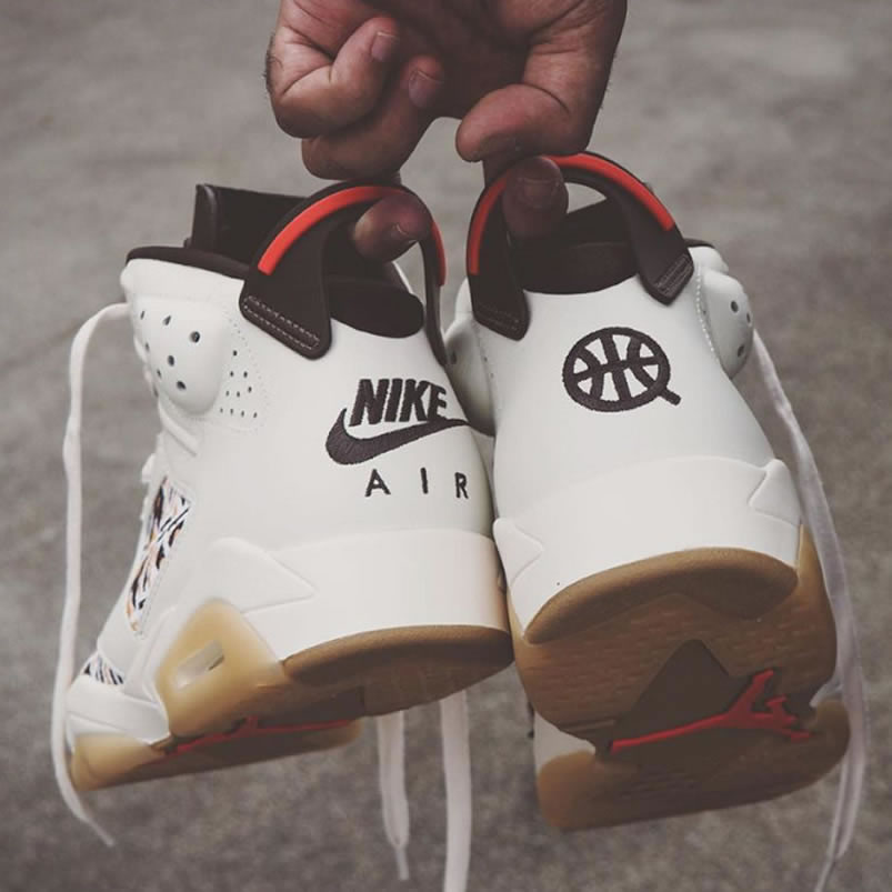 Air Jordan 6 Retro Quai 54 2020 Sail Baroque Brown Cz4152 100 (9) - www.newkick.vip