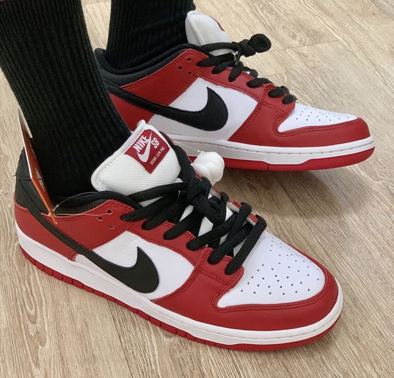 Nike Sb Dunk Low Pro Chicago Varsity Red Release Date On Feet Bq6817 600 (1) - www.newkick.vip