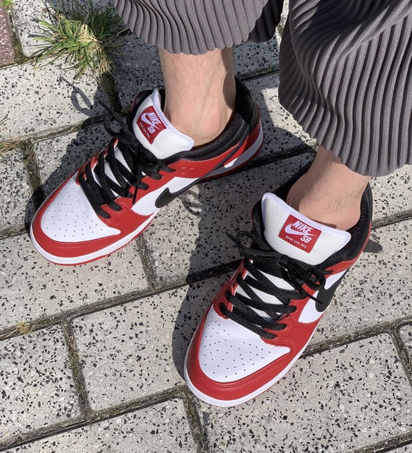 Nike Sb Dunk Low Pro Chicago Varsity Red Release Date On Feet Bq6817 600 (6) - www.newkick.vip