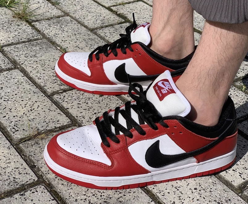 Nike Sb Dunk Low Pro Chicago Varsity Red Release Date On Feet Bq6817 600 (4) - www.newkick.vip