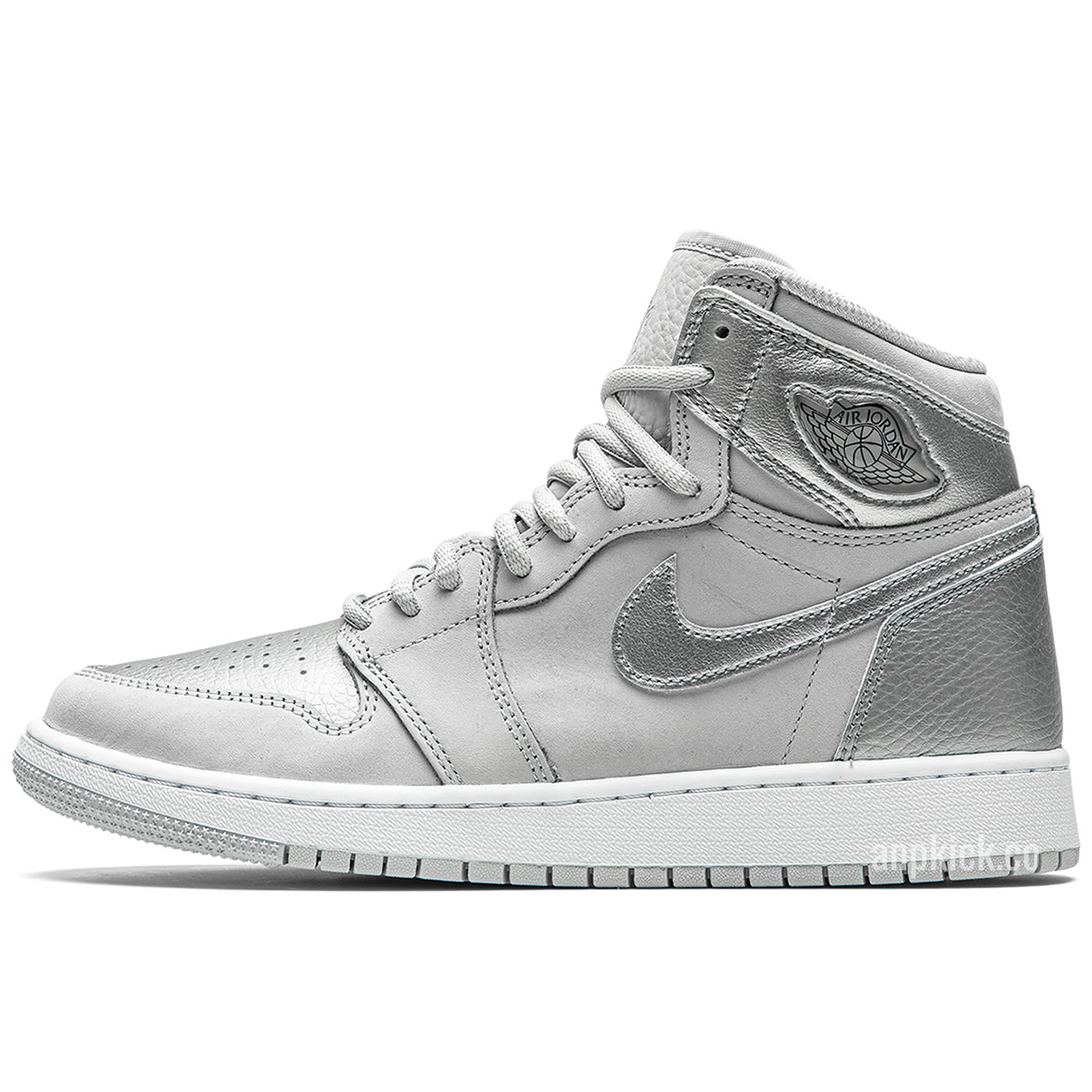 Air Jordan 1 Retro High Og Gs Co Jp Metallic Silver Neutral Grey 575441 029 (1) - www.newkick.vip