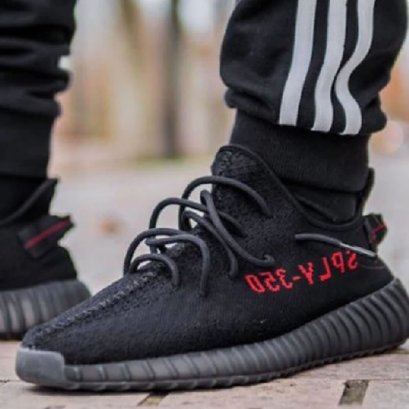 Yeezy Boost 350 V2 Bred Black Red 2020 On Feet Cp9652 (1) - www.newkick.vip