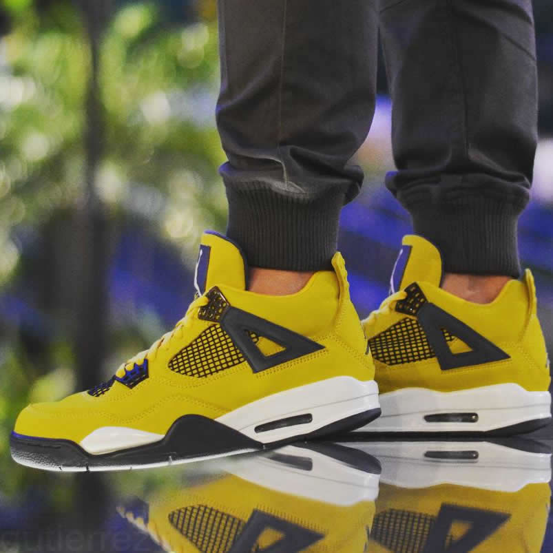 Air Jordan 4 Retro Ls Lightning 2020 On Feet 314254 702 (1) - www.newkick.vip