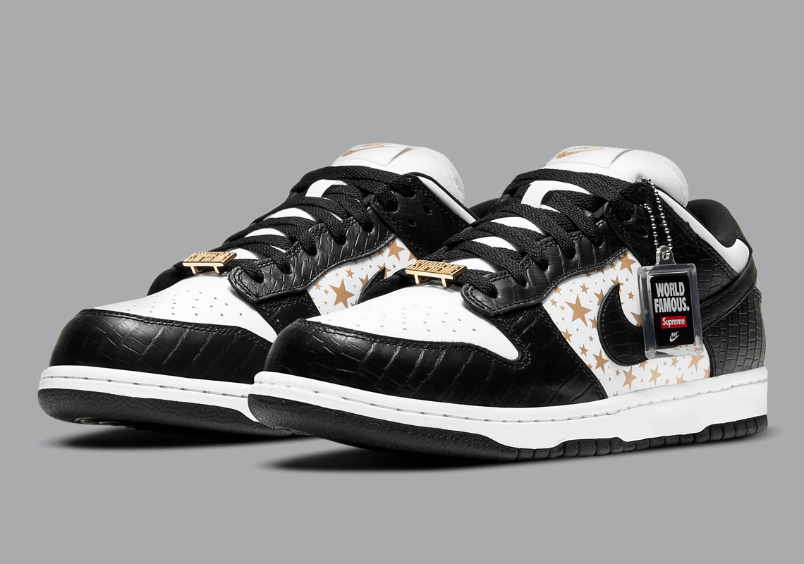 Supreme Nike Sb Dunk Low White Metallic Gold Black Dh3228 102 (2) - www.newkick.vip