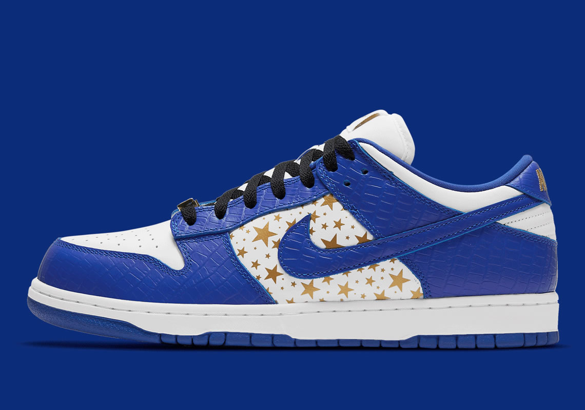 Supreme Nike Sb Dunk Low White Metallic Gold Hyper Blue Dh3228 100 (1) - www.newkick.vip
