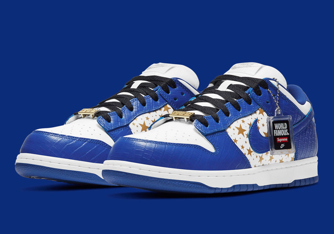 Supreme Nike Sb Dunk Low White Metallic Gold Hyper Blue Dh3228 100 (2) - www.newkick.vip