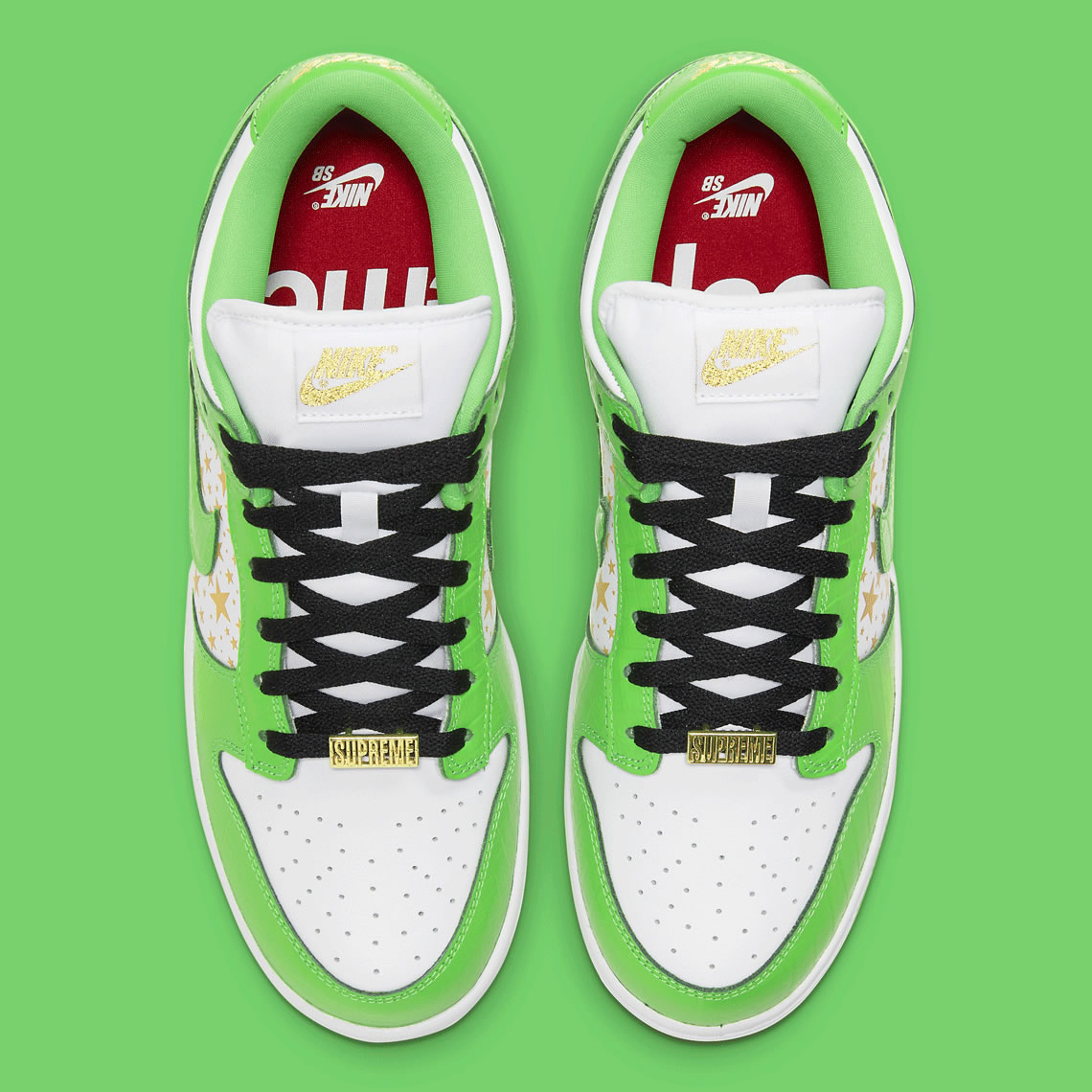 Supreme Nike Sb Dunk Low White Metallic Gold Mean Green Dh3228 101 (3) - www.newkick.vip