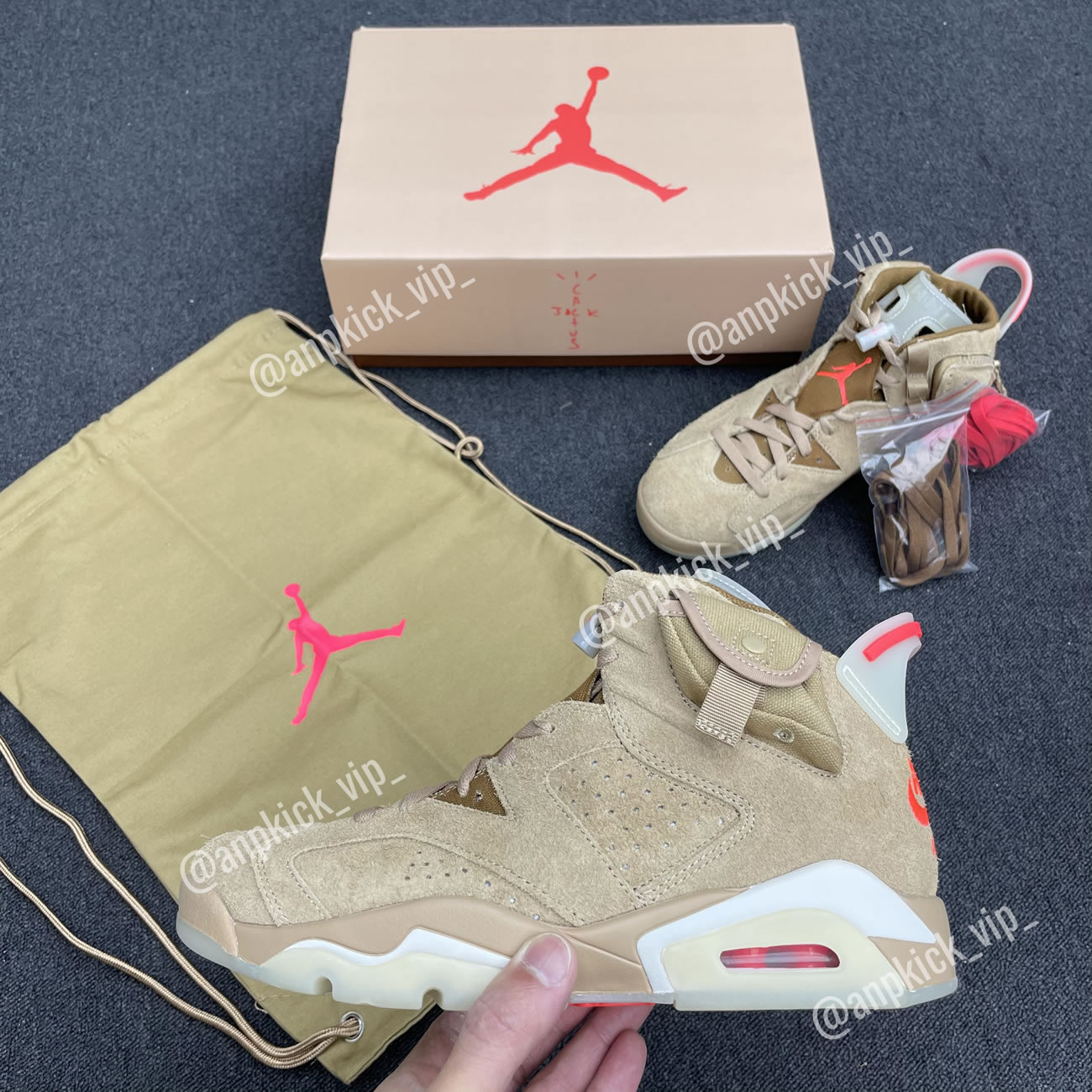 Anpkick Travis Scott Air Jordan 6 Retro British Khaki Dh0690 200 (1) - www.newkick.vip