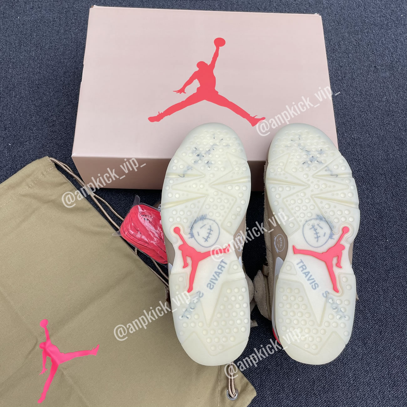 Anpkick Travis Scott Air Jordan 6 Retro British Khaki Dh0690 200 (10) - www.newkick.vip