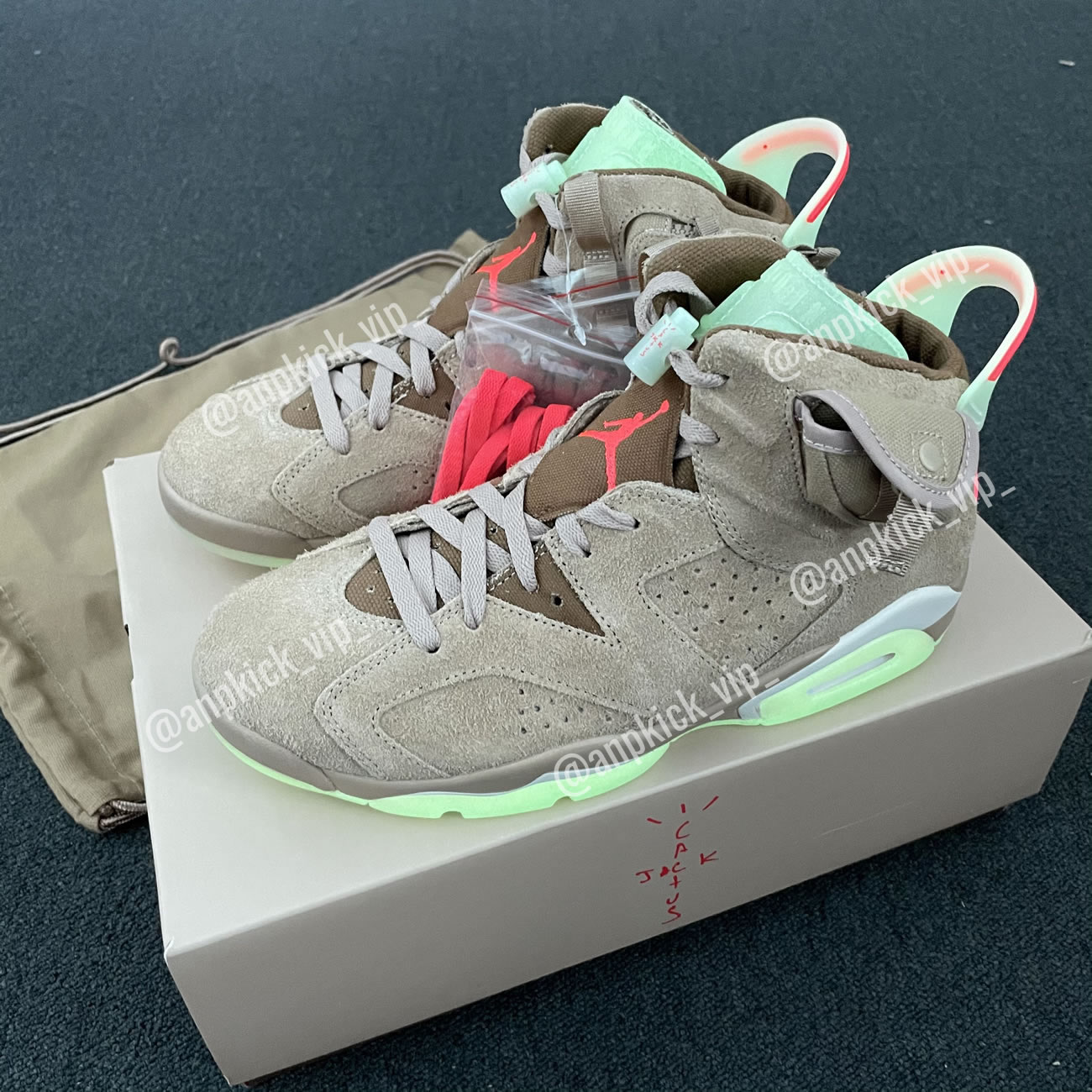 Anpkick Travis Scott Air Jordan 6 Retro British Khaki Dh0690 200 (16) - www.newkick.vip