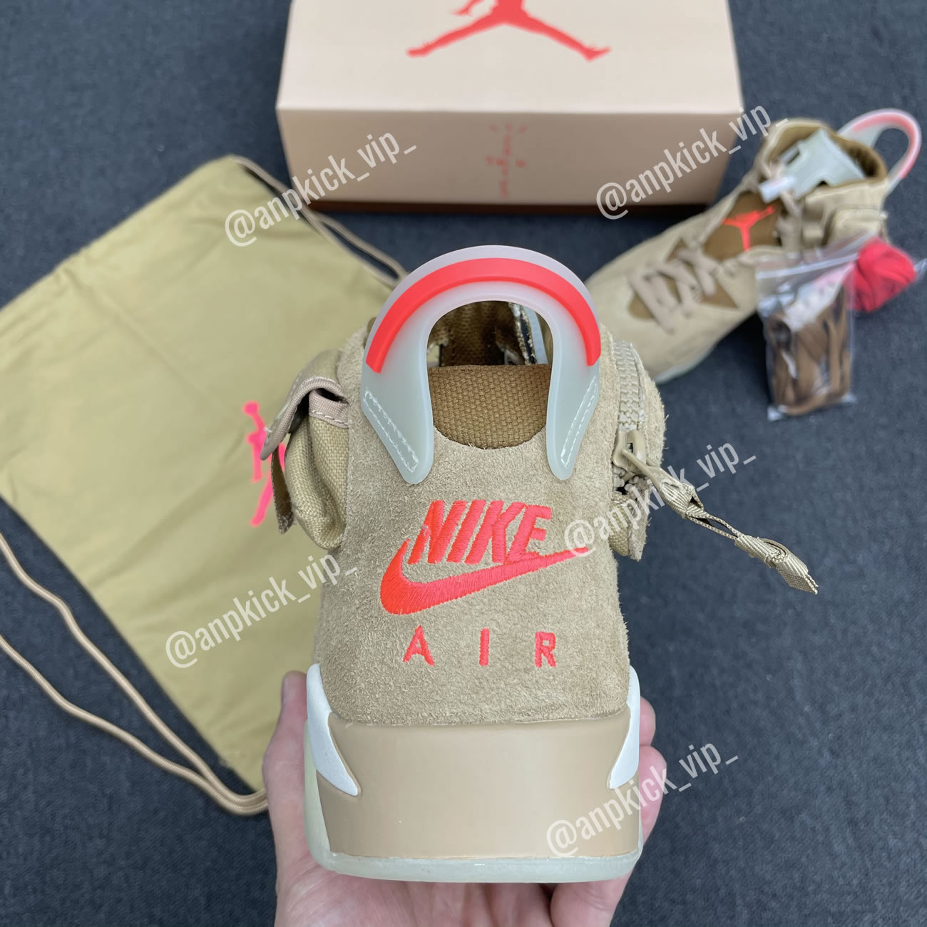 Anpkick Travis Scott Air Jordan 6 Retro British Khaki Dh0690 200 (2) - www.newkick.vip
