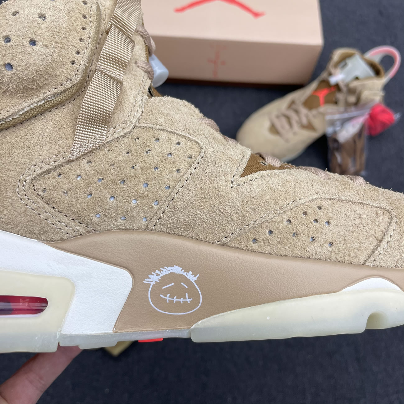 Anpkick Travis Scott Air Jordan 6 Retro British Khaki Dh0690 200 (4) - www.newkick.vip