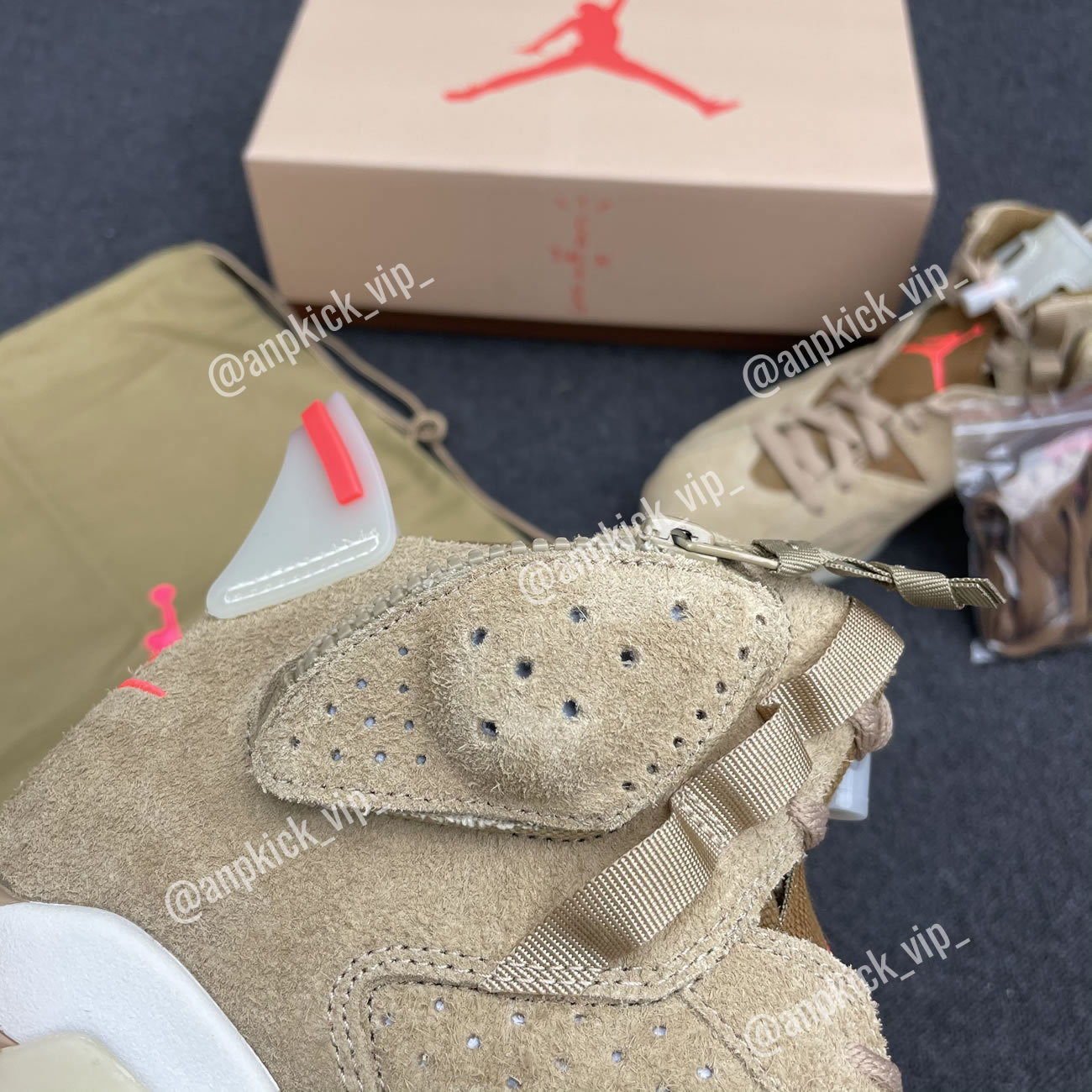 Anpkick Travis Scott Air Jordan 6 Retro British Khaki Dh0690 200 (8) - www.newkick.vip