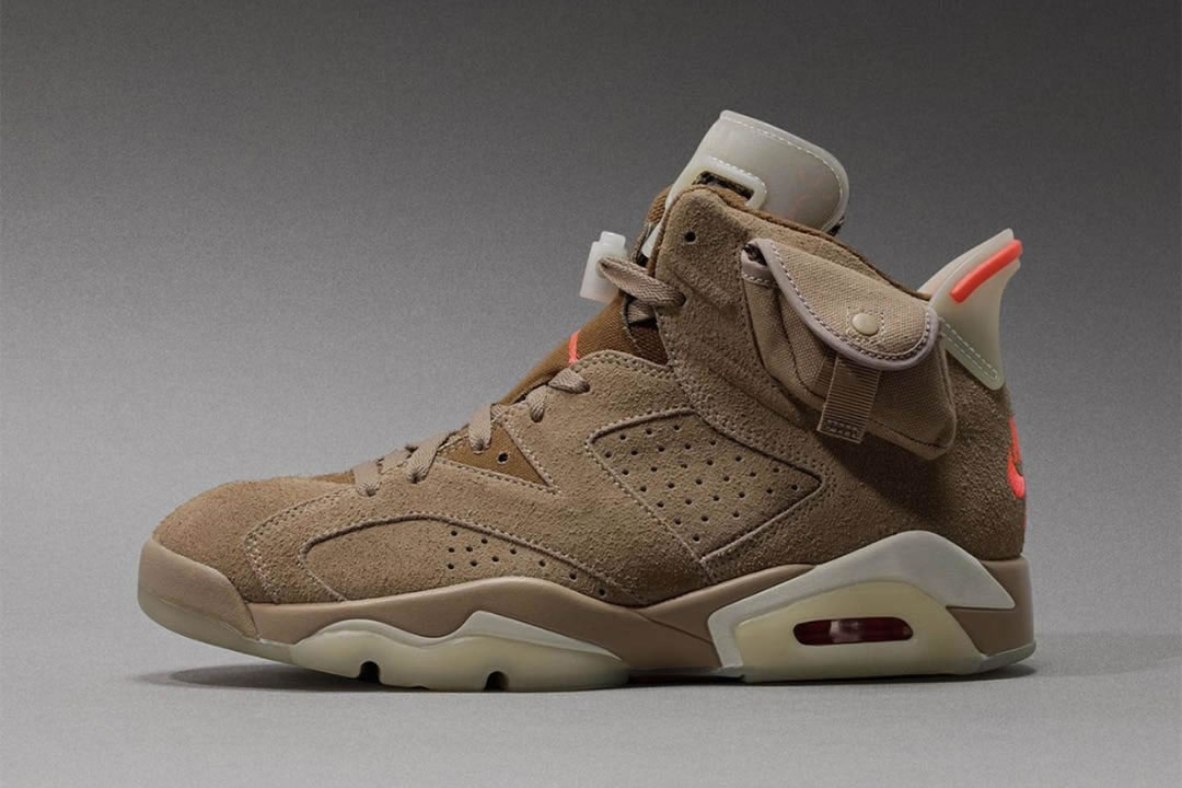 Travis Scott Air Jordan 6 Retro British Khaki Dh0690 200 (6) - www.newkick.vip