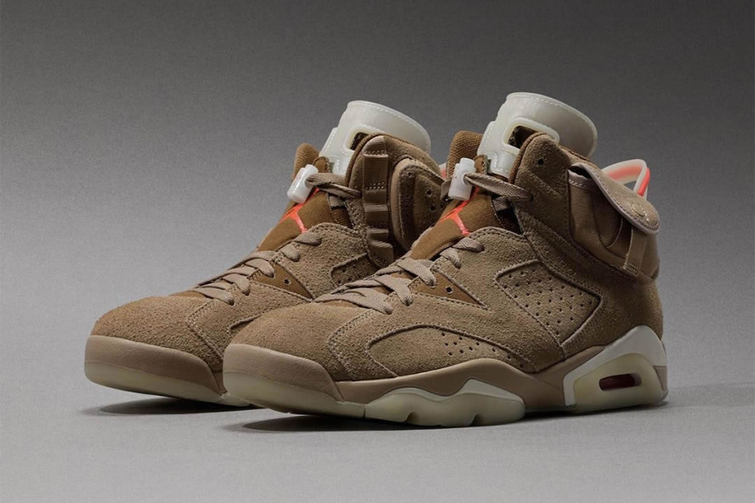 Travis Scott Air Jordan 6 Retro British Khaki Dh0690 200 (7) - www.newkick.vip