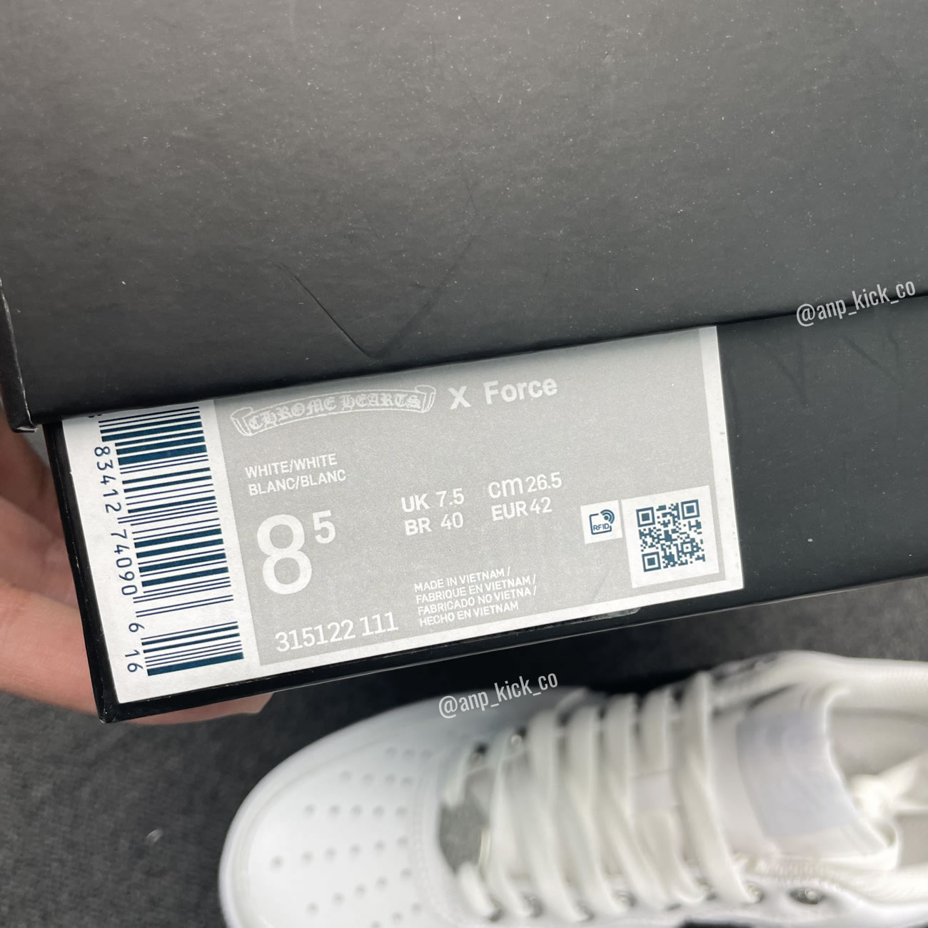 Anpkick New Box Nike Air Force One Af1 Chrome Hearts Custom Diy 315122 111 (3) - www.newkick.vip