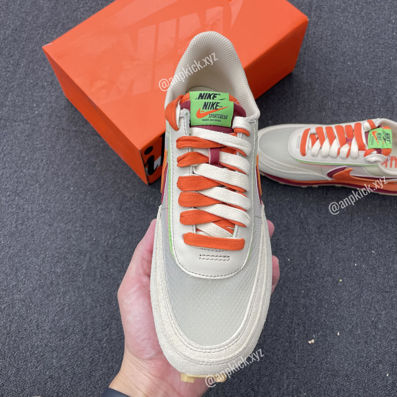 Clot Sacai Nike Ldwaffle Net Orange Blaze Shoes Dh1347 100 (6) - www.newkick.vip