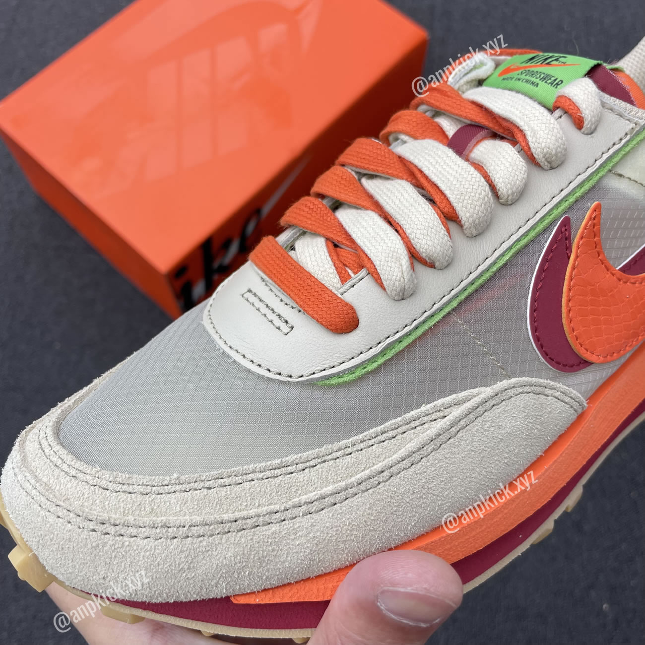 Clot Sacai Nike Ldwaffle Net Orange Blaze Shoes Dh1347 100 (8) - www.newkick.vip