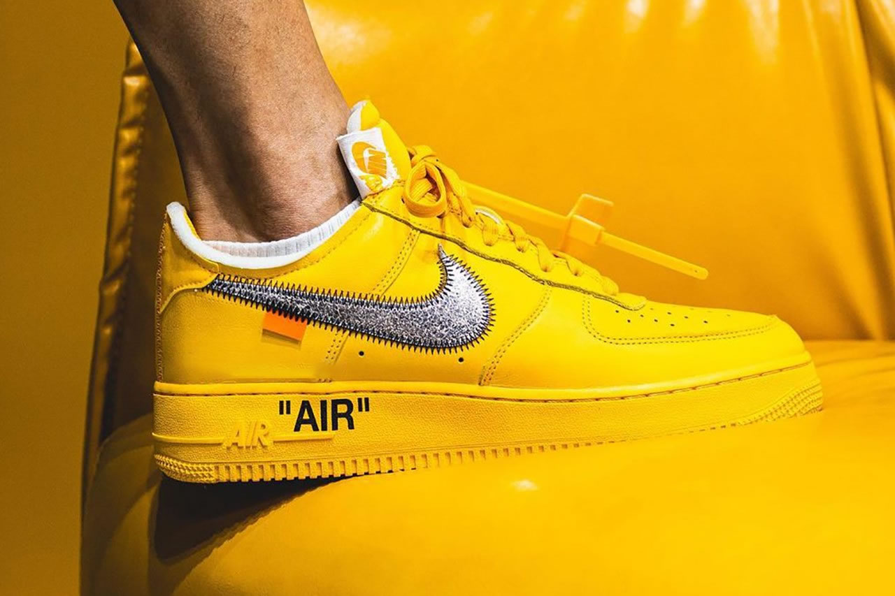 Off White Nike Air Force 1 University Gold On Feet Dd1876 700 (1) - www.newkick.vip