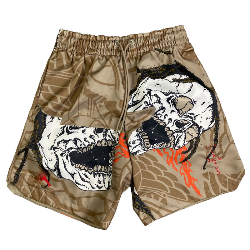 Travis Scott Cactus Jack Jordan Pool Short Khaki (1) - www.newkick.vip