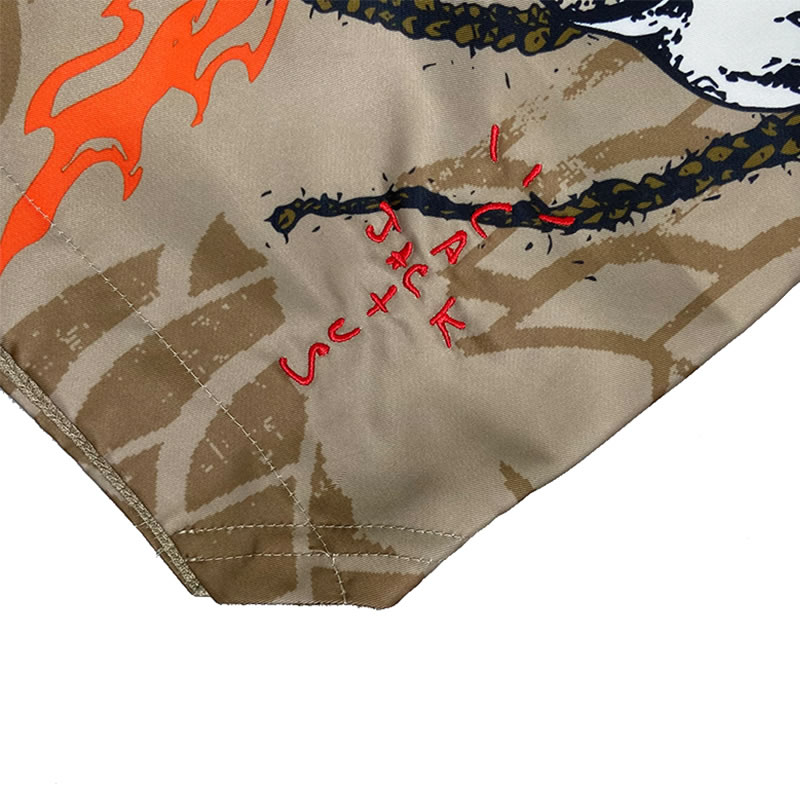 Travis Scott Cactus Jack Jordan Pool Short Khaki (6) - www.newkick.vip