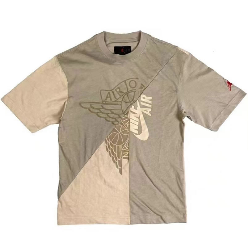 Travis Scott Cactus Jack Jordan T Shirt Khaki Desert (1) - www.newkick.vip